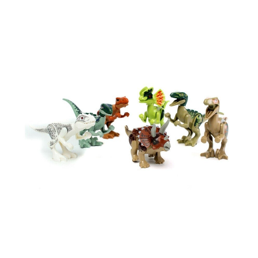 8pcs Different Dinosaur World Building Blocks Mini Figures Toys