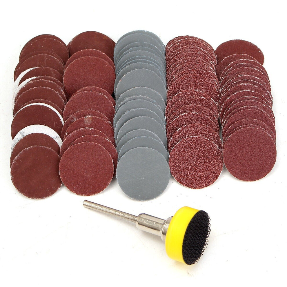1 Inch Loop Sanding Pad With 100Pcs 25Mm Sandpaper 100 180 240 1500 3000 Grit Sanding Abrasive Disc 3654659274885