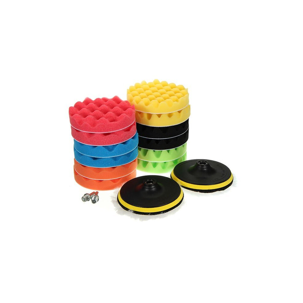 16Pcs 6 Inch Polishing Buffing Pads Set Sponge Foam Waxing Pad Set 3654659277954