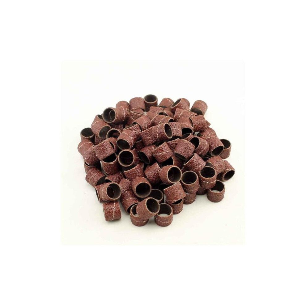 100Pcs Grit 60 Sanding Drums 12mm Sanding Sleeves for Rotary Tool