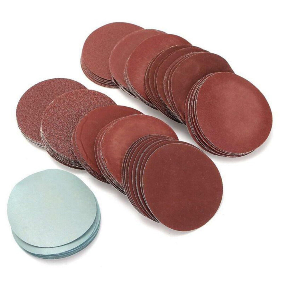 (2 Inch) 100Pcs 80-3000 Grit Sanding Sheets Discs Sandpaper Pad Grinding Polishing Tool 3654659272355