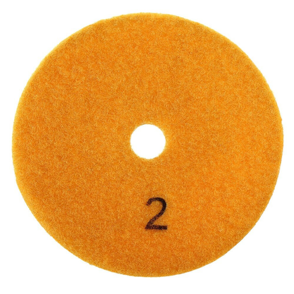 (Orange) 100mm Diamond Polishing Pad Dry Sanding Disc for Marble Concrete Granite Glass
