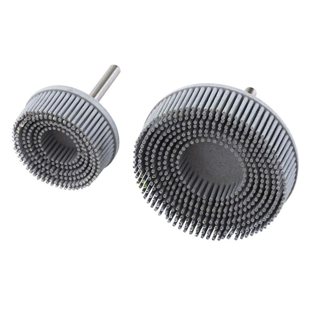 (Green, 2 Inch) 2 or 3 Inch Rubber Tapered Bristle Disc Drill Brush Attachment Deburring Disc Brush