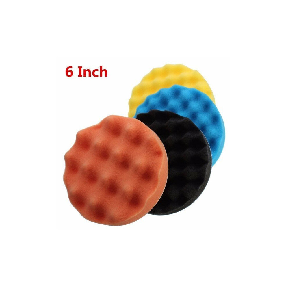 (6 Inch) 4pcs 3-7 Inch Buffing Polishing Sponge Pads kit for Car Polisher