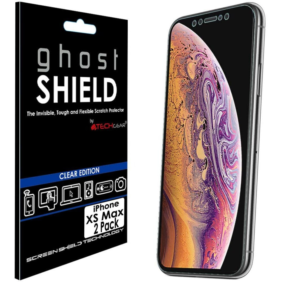 TECHGEAR [2 Pack] Screen Protectors for iPhone 11 Pro Max, iPhone XS Max [ghostSHIELD Edition] Genuine Reinforced TPU Screen...