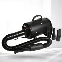 (Black) 2000W Pet Hair Dryer 4 Kind of Heads Thickered Filter Element&Air Outlet Pipe Mute Operation for Cat Dog
