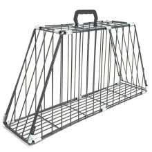 (Black) Iron Double-door Pet Cat Dog Grooming Restraint Easy Bath Cage Anti-grab Protect Owner Hair Dryer Pet Supplies