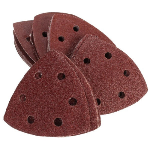 50pcs 90mm 40-180 Grit Sanding Sheets Triangle Sander Grinder Backing Paper Pads 2