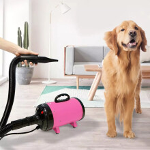 (Pink) Pet Blowing Machine 2200W Low Noise Wam Wind Household Cat & Dog Fast Hair Dryer