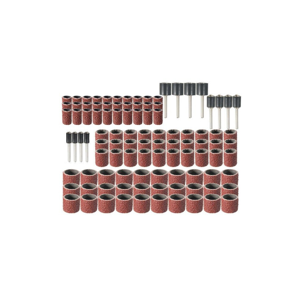 102pcs 80Grit Drum Sanding Kit Fit Dremel Rotary Tools with 1/2 3/8 1/4 Inch Sanding Mandrels