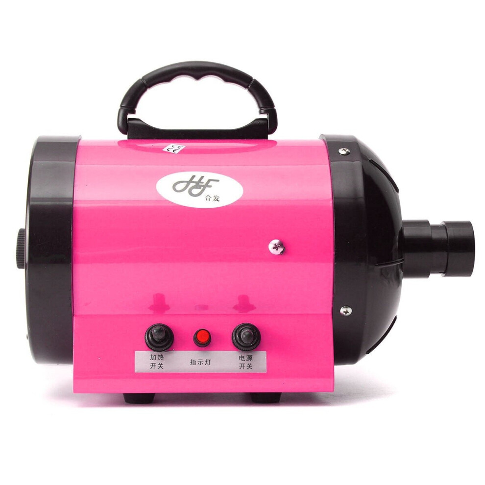 (Pink 2) 2800W Dog Pet Grooming Dryer Hair Dryer Removable Pet Hairdryer With 3 Nozzle