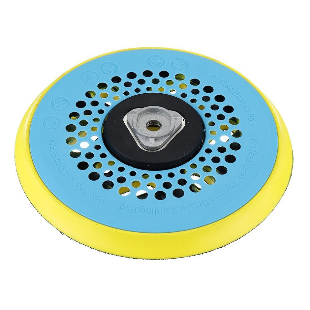 6 Inch 150mm Multi-functional Sanding Polishing Pad Sander Backing Pad Dust Free 17-Hole Hook and Loop