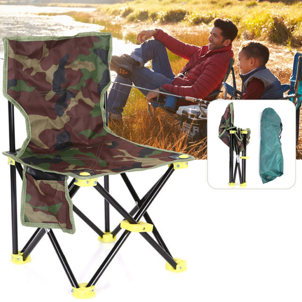 Folding Fishing Chair Portable Camping Seat Stool Outdoor Travel Picnic with Storage Bag