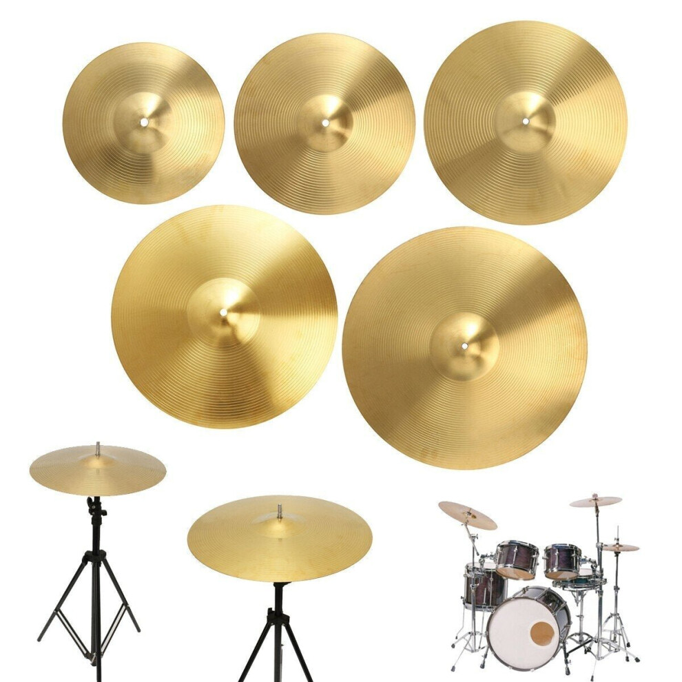 (16 Inch) 12/14/16/18/20 Inch Brass Alloy Drum Cymbal for Percussion Instruments Players Beginners