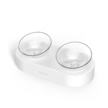 (Double Bowl) Feeding Dishes Adjustable Double Feeder Bowls Water Cup Cat Bowls