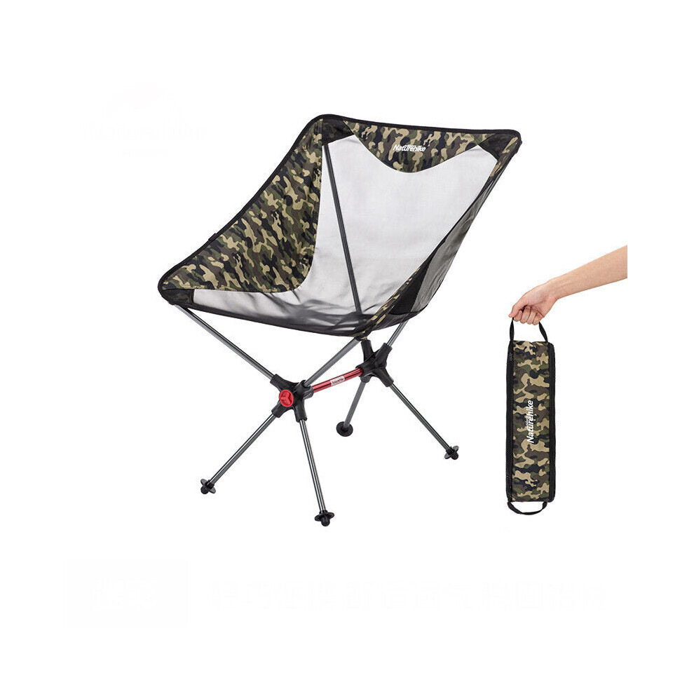 (Camouflage) Aluminium Alloy Max Load 120KG Folding Chair Outdoor Poratble Traveling Camping Picnic Chair