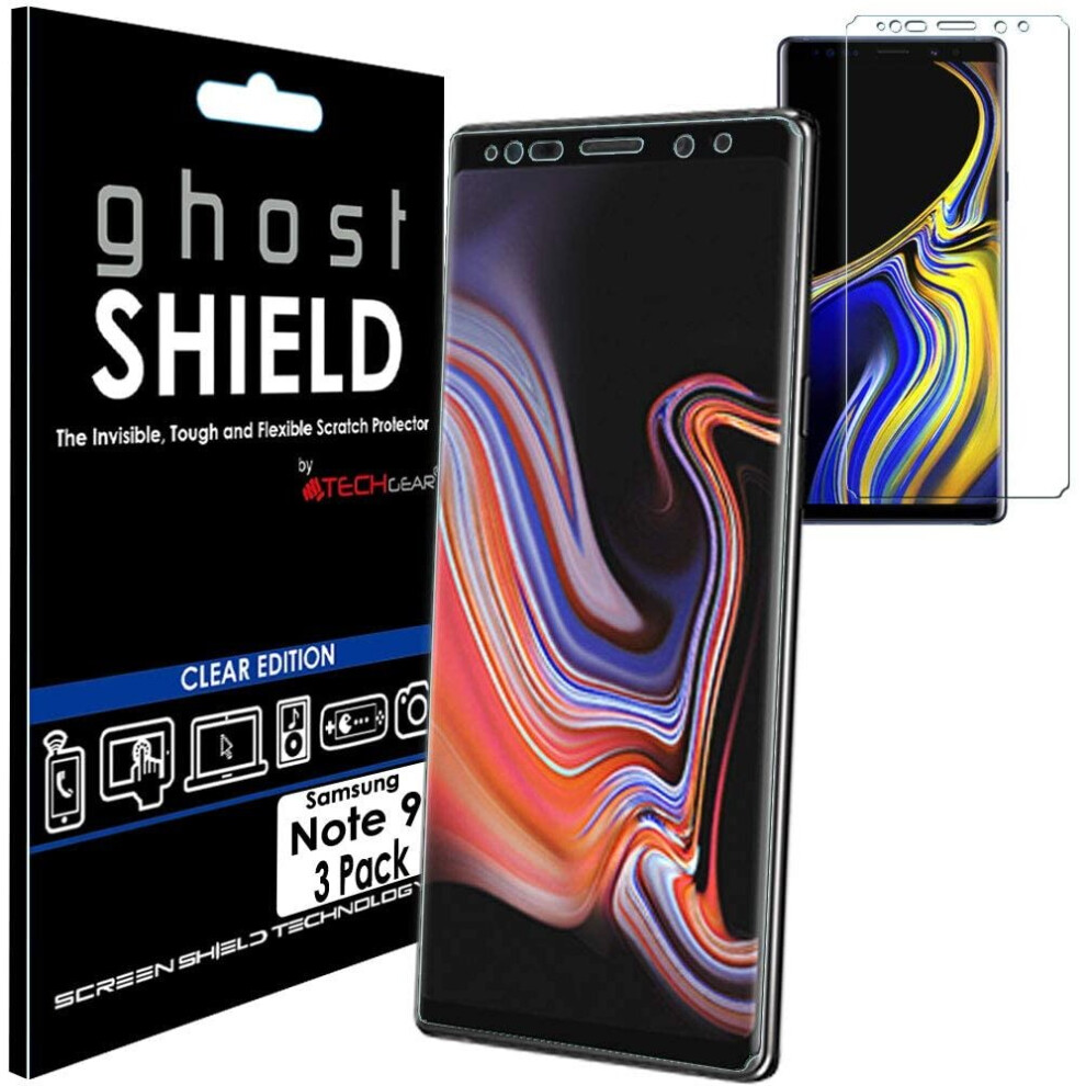 TECHGEAR [3 Pack] Screen Protectors to fit Samsung Galaxy Note 9 [ghostSHIELD Edition] Genuine Reinforced Flexible TPU Screen...