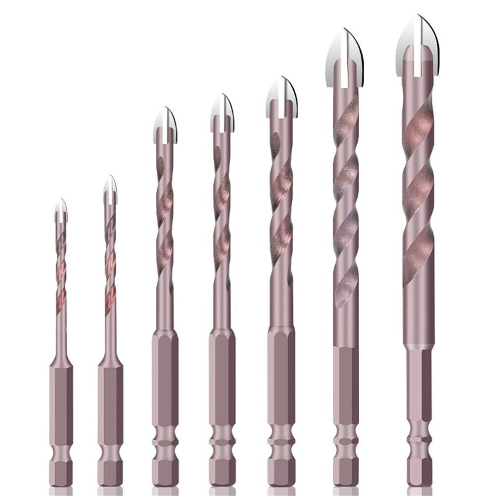 () 3/4/5/6/8/10/12mmm Tile Drill Bits Hex Triangle Bit for Glass Ceramic Concrete PVC Hole Opener Wood Drilling Tool