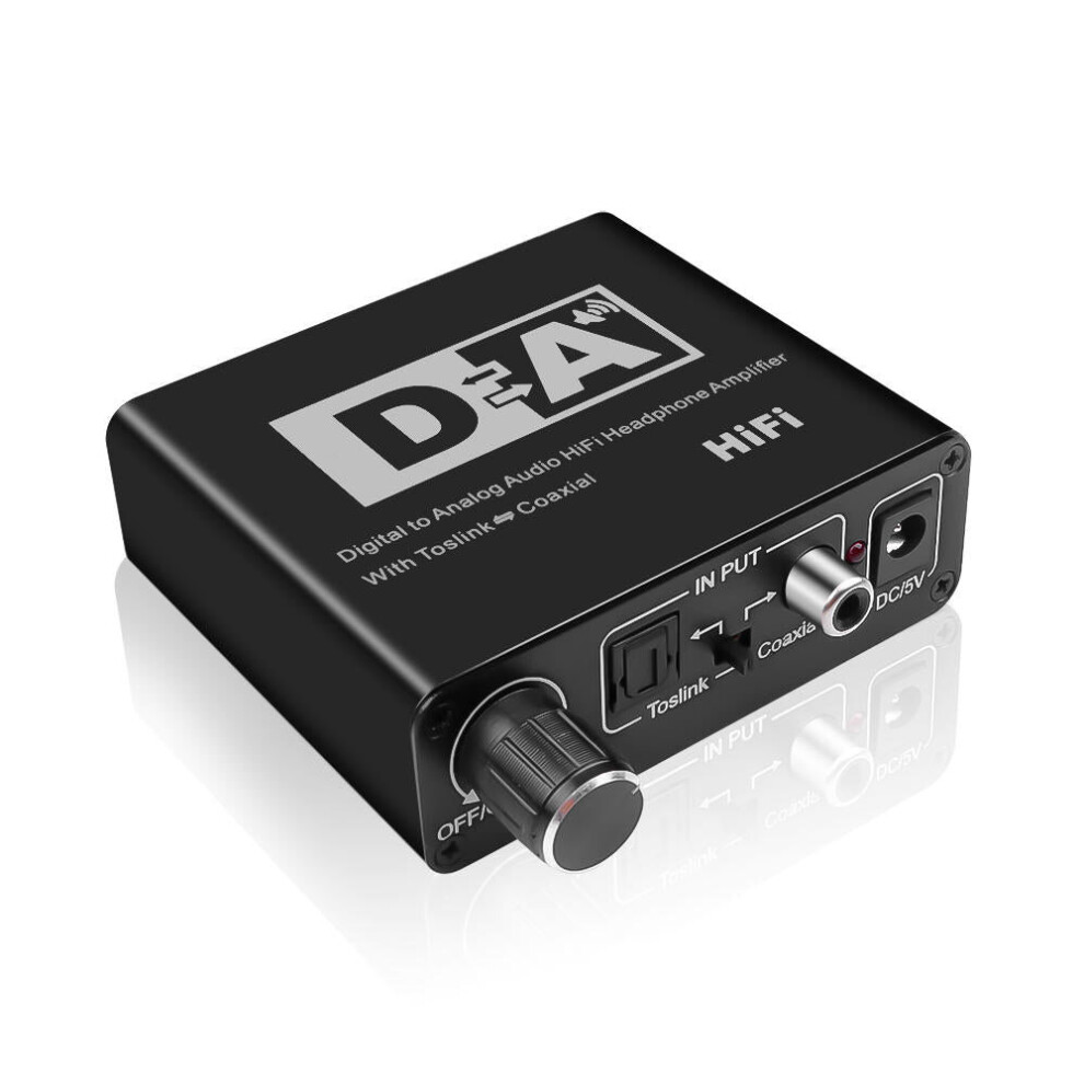 DAC Optical Coaxial Bi-directional Switch RCA 3.5mm Jack Digital to Analog Audio Adapter Converter for DVD PS3 Stereo Amplifier EarPhones TV PC