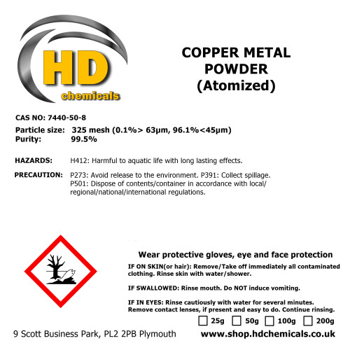 (100g) Copper Metal Powder Metallic Cu Atomized 1