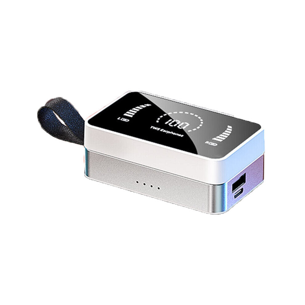 (White) Tws Earphones Wireless Bluetooth 5.0 Headphones Hifi 3500Mah Power Bank Ipx7 Waterproof Led Display Smart Touch Portable Earbuds With Mic White 6112212053980