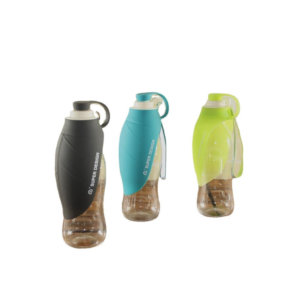 (Blue) 650ml Sport Portable Leaf Pet Dog Water Bottle E*pandable Silicone Travel Dog Bottles Bowl For Puppy Cat