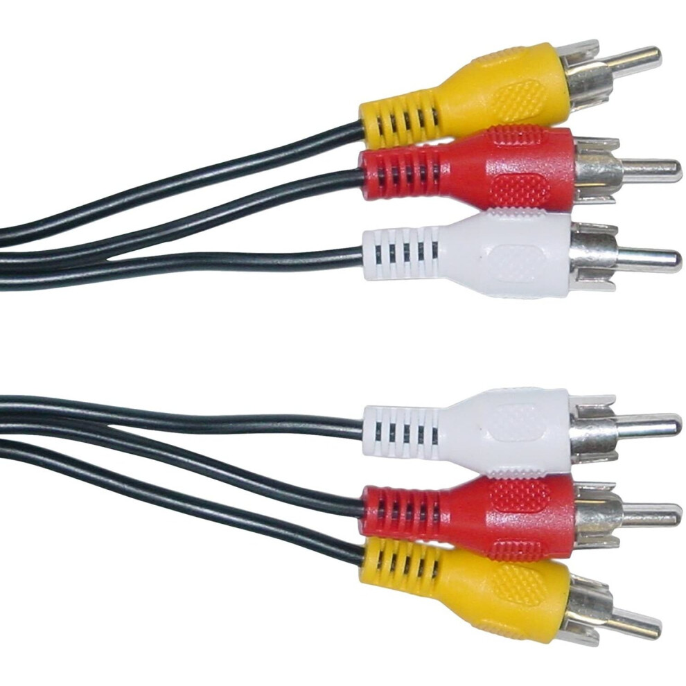 Pencilupnose 1.5M Triple 3 Rca Male To 3 Rca Male Plug Audio Video Splitter Av Adapter Cable Lead 5056048104434