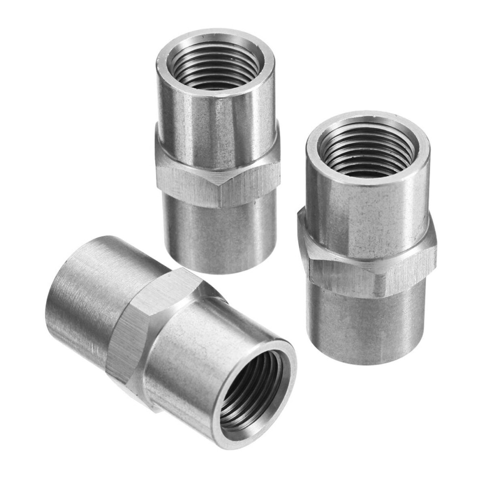 3pcs 1/8 Inch NPT Female Thread Fitting PCP CO2 Air Hose Pipes Hex Nipple Fittings