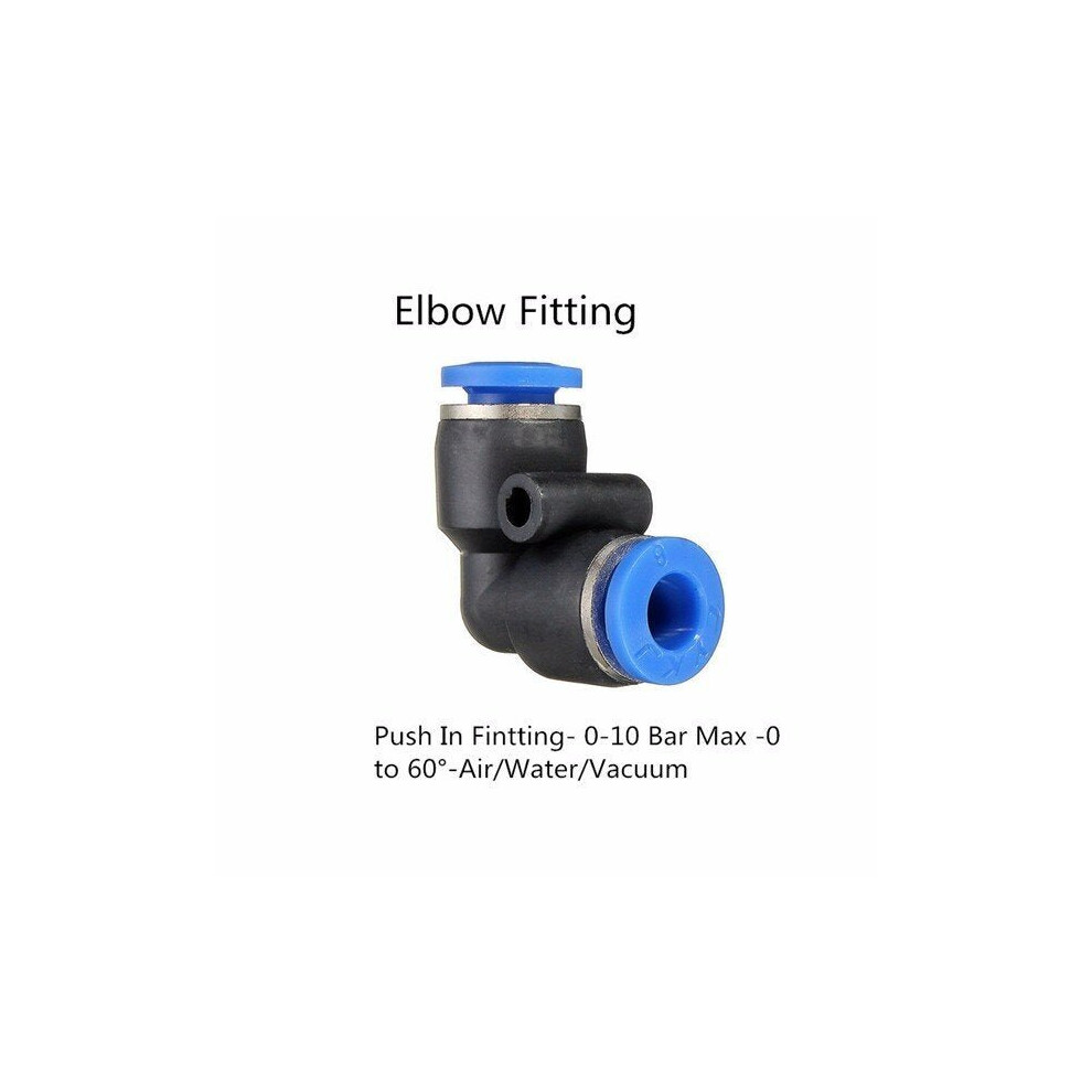 (4mm, L) Pneumatic Push In Fittings For Air Water Hose Pipe Connectors Tube Connector