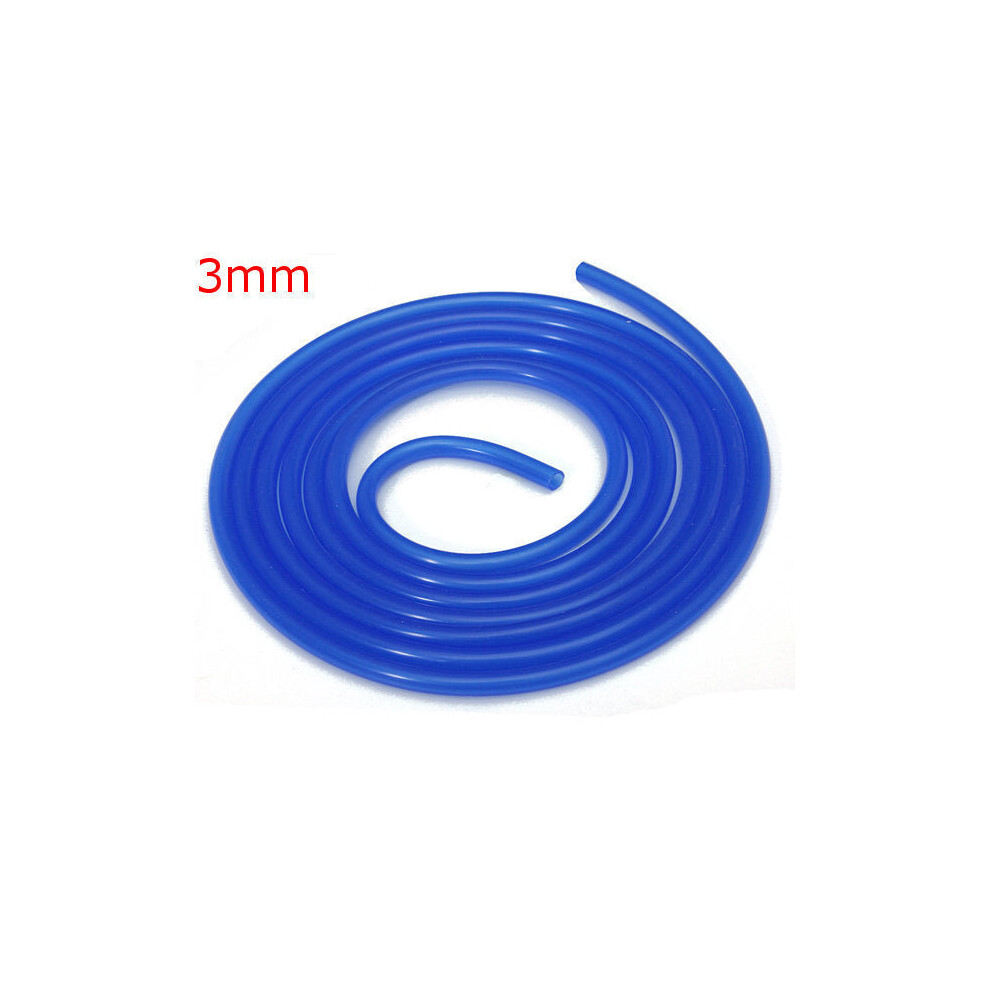 (3mm Blue) Silicone Vacuum Hose Turbo Radiator Rubber Air Vac Pipe 3m Long