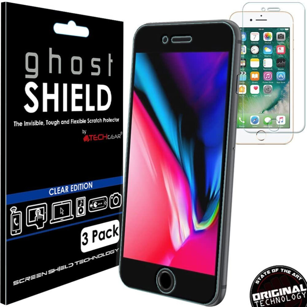 TECHGEAR [3 Pack] Screen Protectors to fit iPhone SE 5G 2022/2020, iPhone 8, iPhone 7 4.7" [ghostSHIELD Edition] Genuine...