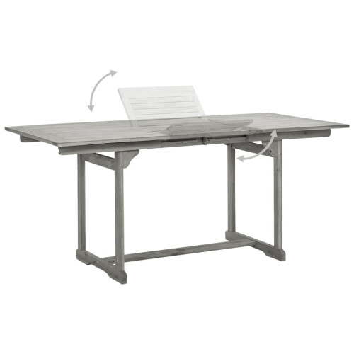 VidaXL vidaXL Solid Acacia Wood Garden Dining Table Patio Extendable Dinner Table 1