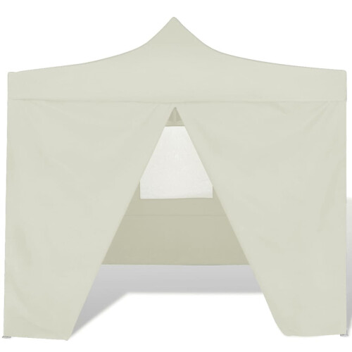VidaXL vidaXL Foldable Tent 3x3m with 4 Walls Cream Outdoor Marquee Gazebo Pavilion 2