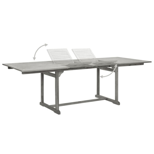 VidaXL vidaXL Solid Acacia Wood Garden Dining Table Patio Extendable Dinner Table 2