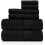 (black, pack of 4 ) 2x bath sheets 1