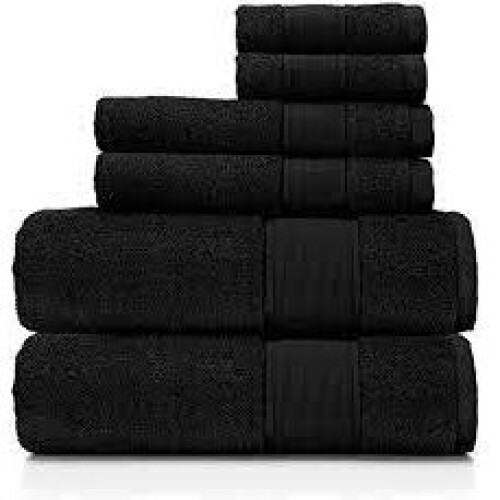 (black, pack of 4 ) 2x bath sheets