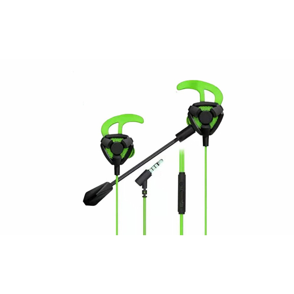 (green) In-Ear Earphones with Built In Microphone