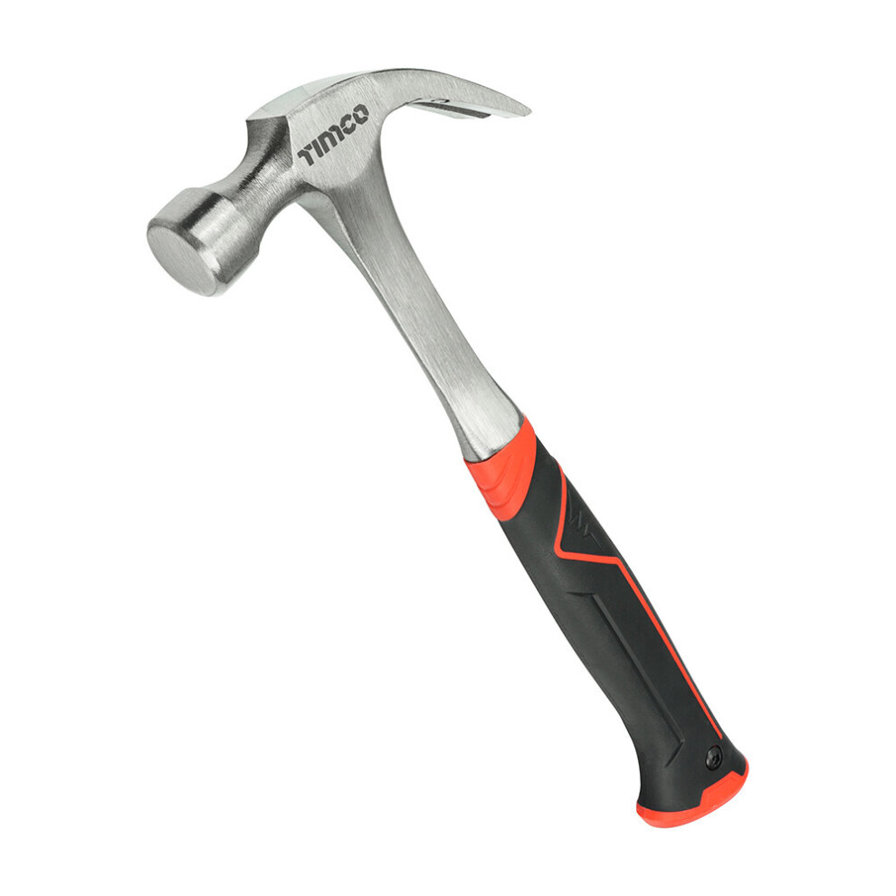 TIMCO One Piece Claw Hammer, Curved Single Piece High Strength Anti-Shock Smooth Face Hammer - 160z