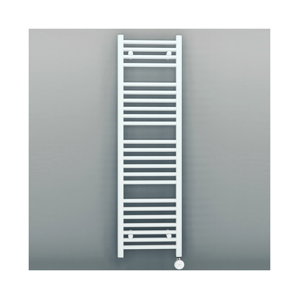 (400 X 1200 Mm (H), Moa Thermostatic Electric Element) 400Mm Wide White Electric Towel Rail Radiator 5056616512326