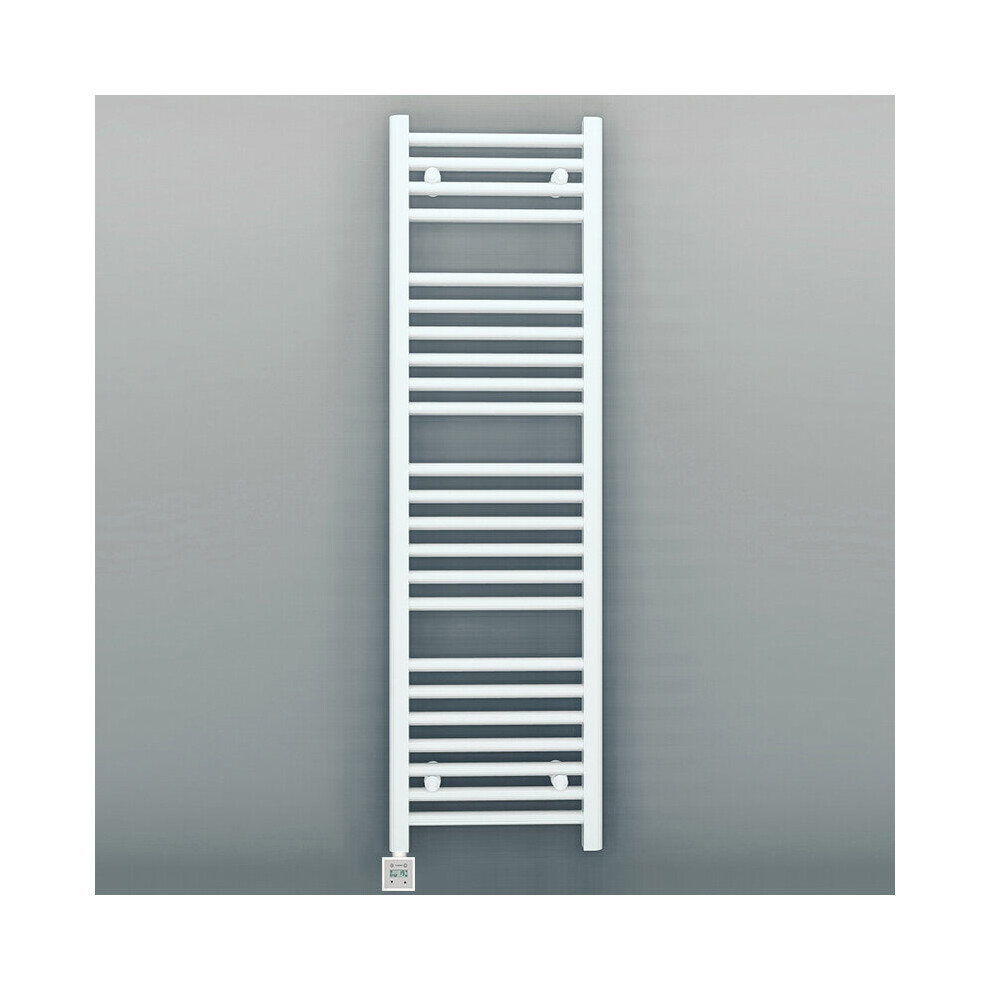 (400 X 1200 Mm (H), Ktx3 Thermostatic Electric Element + Timer) 400Mm Wide White Electric Towel Rail Radiator 5056616512456