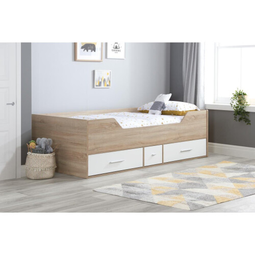 Birlea Birlea Camden Cabin Bed with Drawers - 3ft Single - White & Oak 2