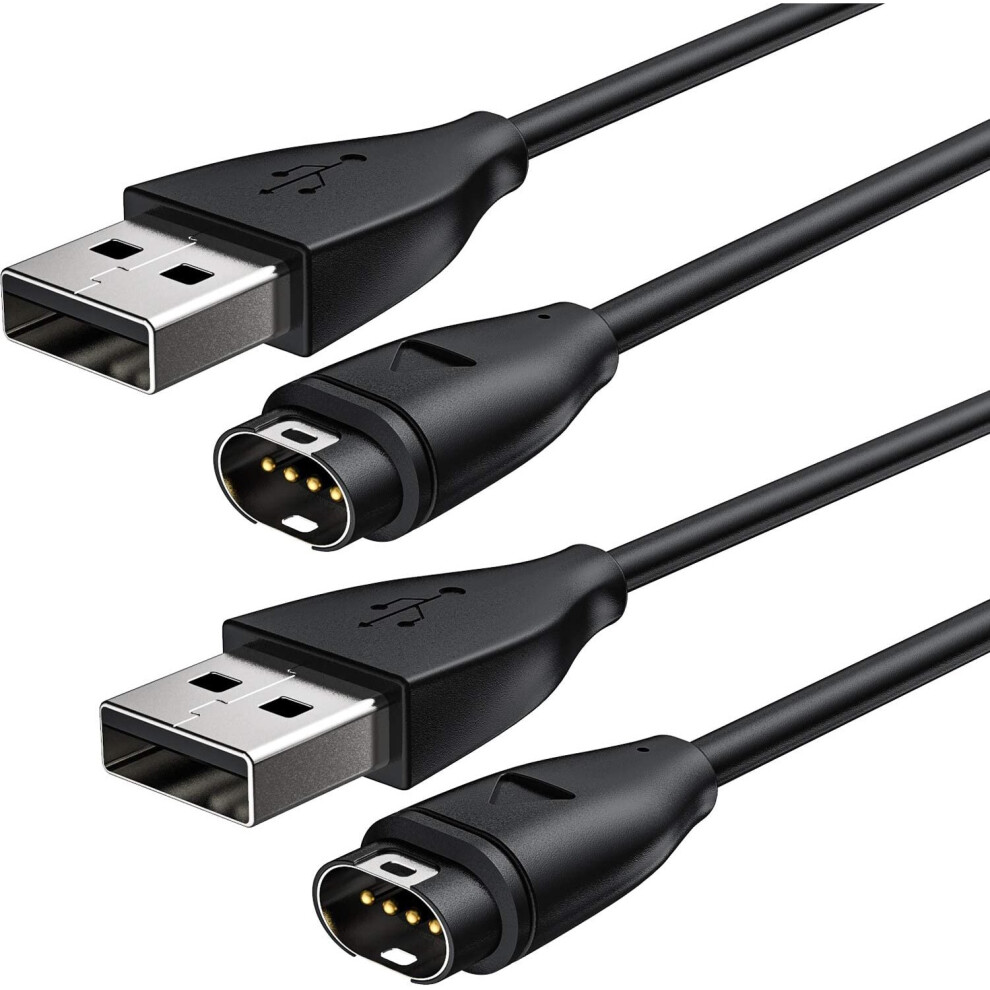 Charging Cable for Garmin, 2-Pack Charger Cable Data Transfer for Garmin Fenix 5 5 Plus 5X 5X Plus 5S 5S Plus 6 6X 6 Forerunner...