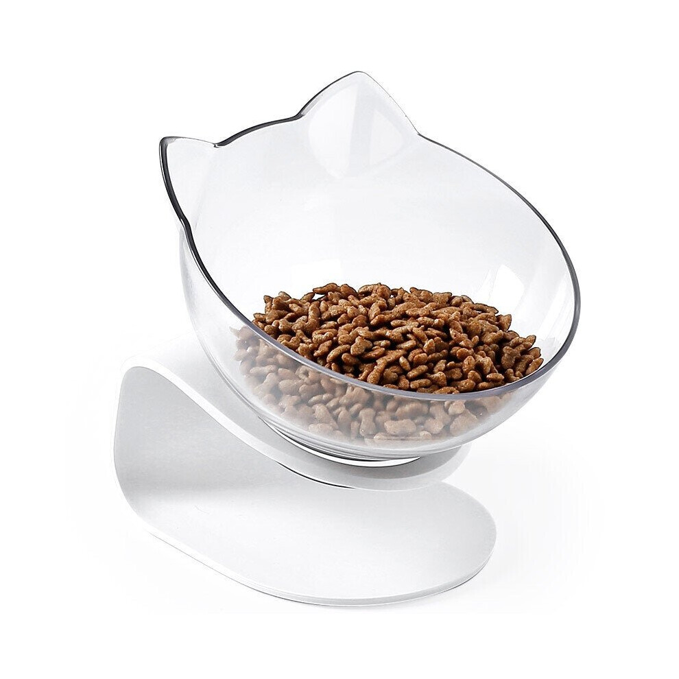 Cat Face Shape Pet Bowl Durable Safe Non-toxic Pet Bowl Oblique Bowl