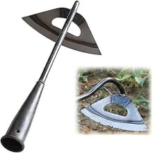 All Steel Hardened Hollow Hoe Gardening Tool Handheld Weeding Rake Planting Vegetable