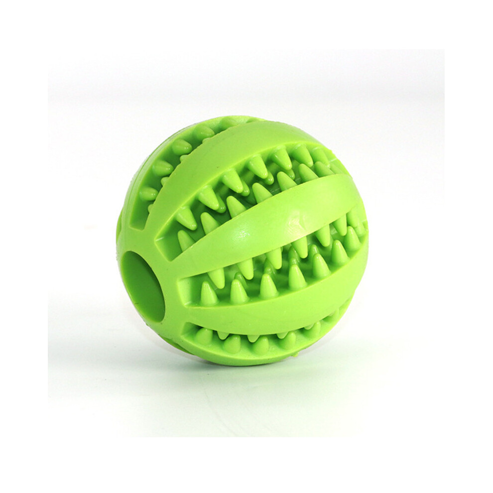 (Green, L(7CM)) Stretch Rubber Dog Chewing Toys Leaking Ball Interactive Pet Balls Bite Resistant