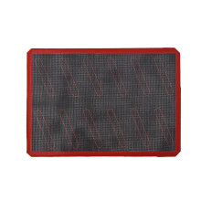 (12 Rings cut corner 30x40cm) Silicone Baking Mat Non-stick Oven Liner Perforated Steaming Mesh Pad Baking Sheet