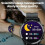 (Black) Smart Watch Bluetooth Waterproof Fitness Tracker 5