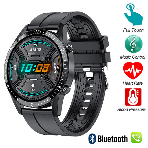 (Black) Smart Watch Bluetooth Waterproof Fitness Tracker