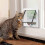 (White, M) Cat Door Small Pet Entry And Exit Security Gate On Doors And Windows 3