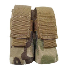 (CP) 9mm Tactical Molle Pouch Combat Double Magazine Bag Pistol Mag Pouches